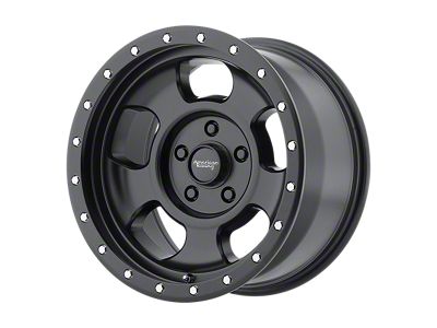American Racing Ansen Offroad Satin Black 4-Wheel Kit; 17x8; 0mm Offset; 5x139.7mm Bolt Pattern; 108mm Hub Bore