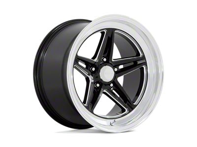 American Racing Groove Gloss Black Milled with Diamond Cut Lip 4-Wheel Kit; 18x8; 0mm Offset