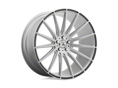 Asanti Polaris Brushed Silver with Carbon Fiber Insert 4-Wheel Kit; 22x10.5; 25mm Offset