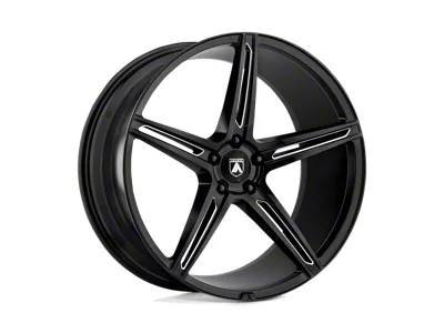 Asanti Alpha 5 Gloss Black Milled 4-Wheel Kit; 20x9; 35mm Offset