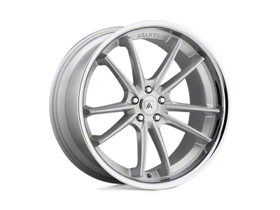 Asanti Sigma Brushed Silver Chrome Lip 4-Wheel Kit; 20x9; 35mm Offset