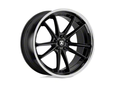 Asanti Sigma Gloss Black with Chrome Lip 4-Wheel Kit; 20x9; 35mm Offset