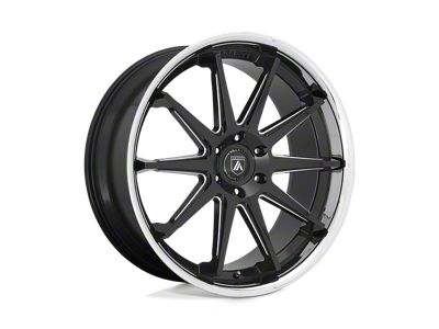 Asanti Emperor Gloss Black Milled with Chrome Lip 4-Wheel Kit; 22x10; 30mm Offset; 6x135mm Bolt Pattern; 87.10mm Hub Bore