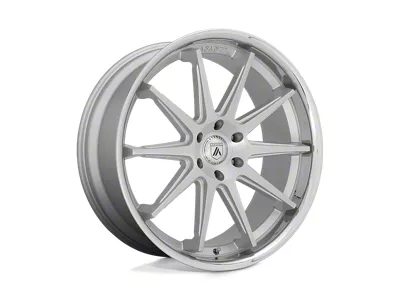 Asanti Emperor Brushed Silver with Chrome Lip 4-Wheel Kit; 22x10; 30mm Offset