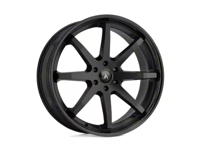 Asanti Kaiser Satin Black with Gloss Black Lip 4-Wheel Kit; 20x9; 30mm Offset