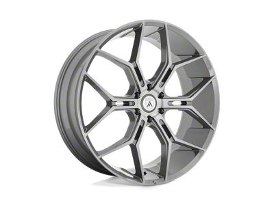 Asanti Monarch Truck Titanium Brushed 4-Wheel Kit; 22x9.5; 38mm Offset; 6x120mm Bolt Pattern; 66.90mm Hub Bore