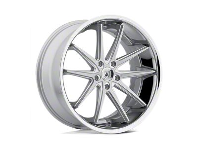 Asanti Altair Silver Machined with SS Lip 4-Wheel Kit; 20x8.5; 35mm Offset