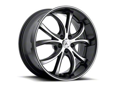 Asanti Elektra Black Machined 4-Wheel Kit; 22x10; 20mm Offset; 5x115mm Bolt Pattern; 74.10mm Hub Bore