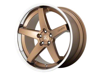 Asanti Regal Satin Bronze with Chrome Lip 4-Wheel Kit; 20x9; 15mm Offset