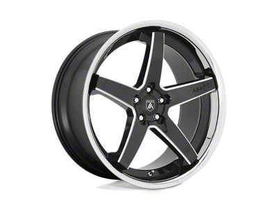 Asanti Regal Gloss Black Milled 4-Wheel Kit; 22x10.5; 25mm Offset