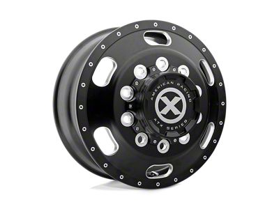 ATX Series Indy Satin Black Milled 4-Wheel Kit; 22.5x8.25; 145mm Offset