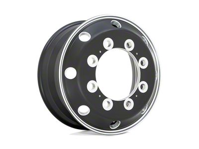 ATX Series Journey Glossy Black with Polished Lip 4-Wheel Kit; 22.5x8.25; 144mm Offset