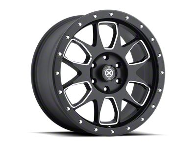 ATX Series AX196 Satin Black with Milled Accents 4-Wheel Kit; 20x9; 45mm Offset