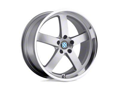 Beyern Rapp Silver with Mirror Cut Lip 4-Wheel Kit; 20x10; 25mm Offset