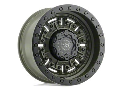Black Rhino Abrams Olive Drab Green 4-Wheel Kit; 17x9.5; -18mm Offset