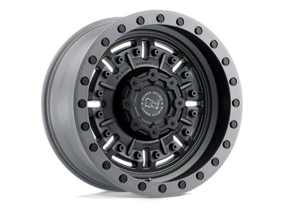 Black Rhino Abrams Textured Matte Gunmetal 4-Wheel Kit; 20x9.5; 2mm Offset