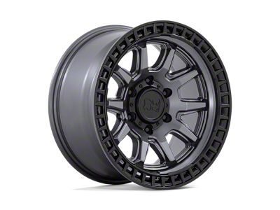 Black Rhino Calico Matte Gunmetal with Matte Black Lip 4-Wheel Kit; 17x8.5; 34mm Offset