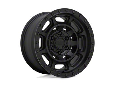 Black Rhino Convoy Matte Black 4-Wheel Kit; 17x8.5; -18mm Offset; 5x127mm Bolt Pattern; 71.50mm Hub Bore
