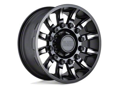 Black Rhino Mission Matte Black with Machined Tinted Spokes 4-Wheel Kit; 20x9; 2mm Offset; 5x127mm Bolt Pattern; 71.50mm Hub Bore