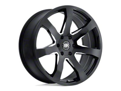 Black Rhino Mozambique Gloss Black Milled 4-Wheel Kit; 22x9.5; 30mm Offset