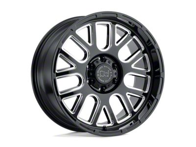 Black Rhino Pismo Gloss Black Milled 4-Wheel Kit; 18x9.5; -18mm Offset; 6x139.7mm Bolt Pattern; 112.10mm Hub Bore