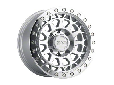 Black Rhino Primm Beadlock Silver with Mirror Face and Machined Ring 4-Wheel Kit; 17x8.5; -38mm Offset; 5x114.3mm Bolt Pattern; 71.50mm Hub Bore