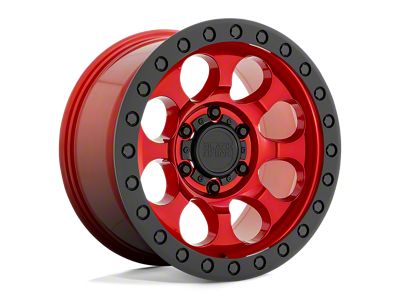 Black Rhino Riot Candy Red with Black Ring and Bolts 4-Wheel Kit; 17x9; 12mm Offset; 6x120mm Bolt Pattern; 67.06mm Hub Bore