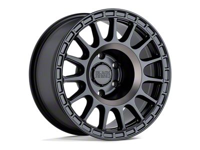 Black Rhino Sandstorm Semi Gloss Black with Machined Dark Tint Ring 4-Wheel Kit; 18x8; 35mm Offset