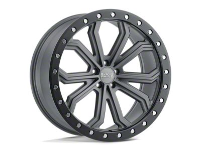 Black Rhino Trabuco Matte Gunmetal with Black Ring and Silver Bolts 4-Wheel Kit; 22x10; 30mm Offset