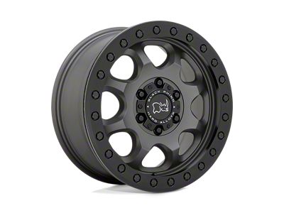 Black Rhino Venture Beadlock Matte Gunmetal with Black Hardware 4-Wheel Kit; 17x8; 38mm Offset