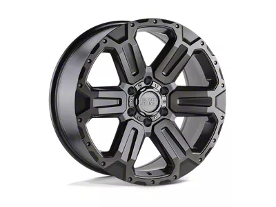 Black Rhino Wanaka Matte Gunmetal with Brushed Face and Gunmetal Tint 4-Wheel Kit; 17x8.5; 12mm Offset