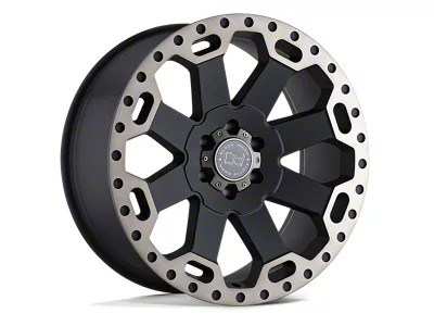 Black Rhino Warlord Matte Black with Machined Dark Tint 4-Wheel Kit; 18x8; 35mm Offset