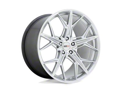 Cray Hammerhead Gloss Silver with Mirror Cut Face 4-Wheel Kit; 20x10.5; 68mm Offset
