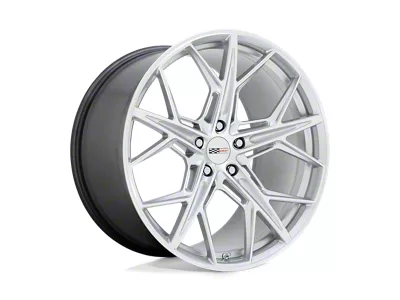 Cray Hammerhead Gloss Silver with Mirror Cut Face 4-Wheel Kit; 21x12; 52mm Offset