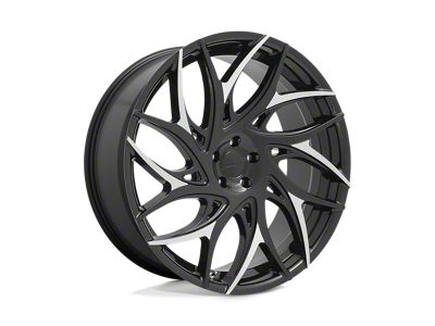 DUB G.O.A.T. Gloss Black with Machined Spokes 4-Wheel Kit; 20x9; 35mm Offset