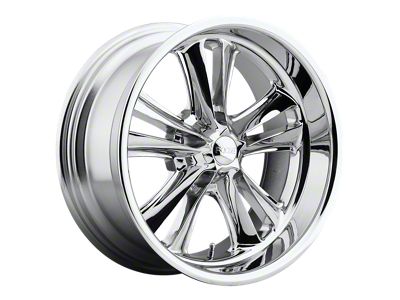 Foose Knuckle Chrome 4-Wheel Kit; 17x8; 1mm Offset; 5x120.65mm Bolt Pattern; 72.56mm Hub Bore