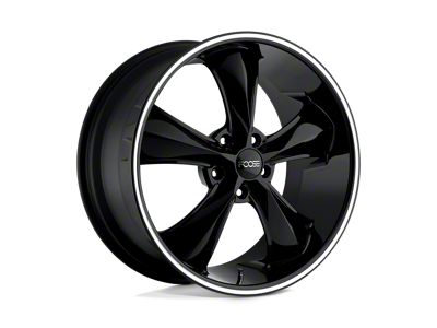 Foose Legend Gloss Black Milled 4-Wheel Kit; 17x7; 1mm Offset