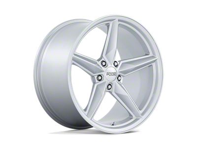 Foose CF8 Gloss Silver 4-Wheel Kit; 20x11; 43mm Offset