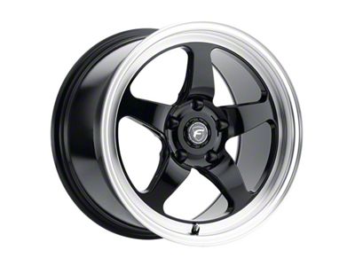 Forgestar D5 Drag Black Machined 4-Wheel Kit; 17x10; 50mm Offset; 5x114.3mm Bolt Pattern; 78mm Hub Bore