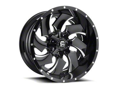 Fuel Wheels Cleaver Gloss Black Milled 4-Wheel Kit; 20x14; -75mm Offset; 8x170mm Bolt Pattern; 125.10mm Hub Bore