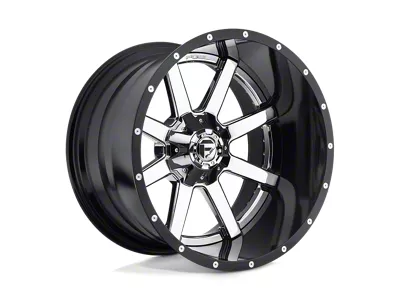 Fuel Wheels Maverick Chrome with Gloss Black Lip 4-Wheel Kit; 22x14; -70mm Offset