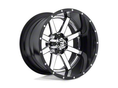Fuel Wheels Maverick Chrome with Gloss Black Lip 4-Wheel Kit; 22x14; -70mm Offset; 8x180mm Bolt Pattern; 125.10mm Hub Bore