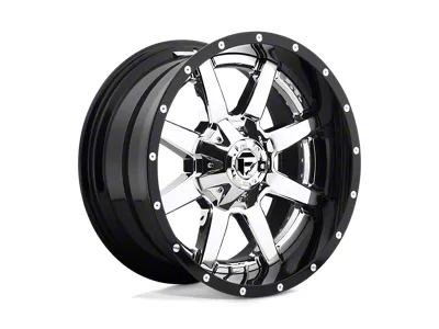 Fuel Wheels Maverick Chrome with Gloss Black Lip 4-Wheel Kit; 24x14; -75mm Offset