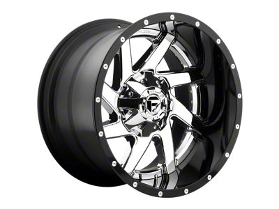 Fuel Wheels Renegade Chrome with Gloss Black Lip 4-Wheel Kit; 22x10; 6mm Offset