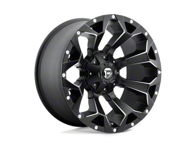Fuel Wheels Assault Satin Black Milled 4-Wheel Kit; 17x8.5; 14mm Offset