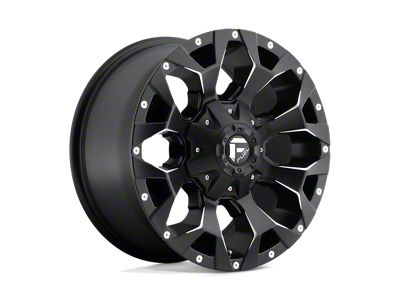 Fuel Wheels Assault Satin Black Milled 4-Wheel Kit; 17x8.5; 25mm Offset
