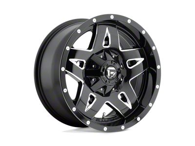 Fuel Wheels Full Blown Gloss Black Milled 4-Wheel Kit; 18x9; -12mm Offset; 5x114.3/5x127mm Bolt Pattern; 78.10mm Hub Bore