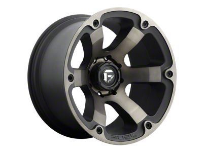 Fuel Wheels Beast Matte Black Double Dark Tint 4-Wheel Kit; 17x10; -18mm Offset