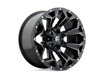 Fuel Wheels Assault Gloss Black Milled 4-Wheel Kit; 20x9; 20mm Offset