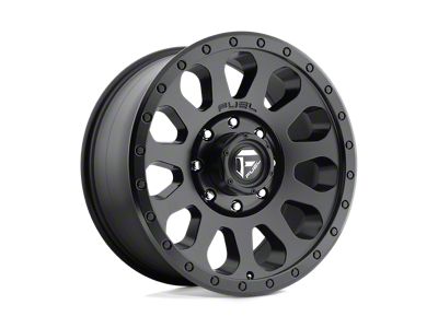 Fuel Wheels Vector Matte Black 4-Wheel Kit; 17x9; -12mm Offset